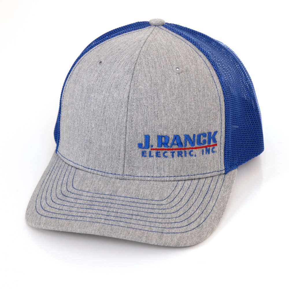 112 Richardson – Classic Trucker Snapback Cap – Heather Grey/Royal