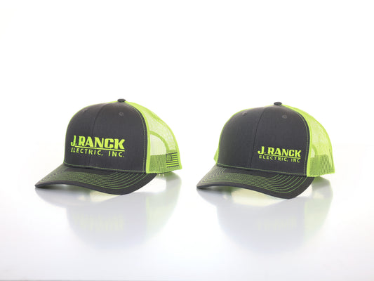 Classic Trucker Snapback Cap – Charcoal/Neon Yellow
